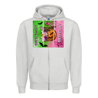 Dove Grey Sorta sweet sorta spooky Zipper Hoodie - NancyCooperArtShop