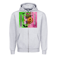 Heather Grey Sorta sweet sorta spooky Zipper Hoodie - NancyCooperArtShop
