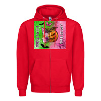 Red Sorta sweet sorta spooky Zipper Hoodie - NancyCooperArtShop
