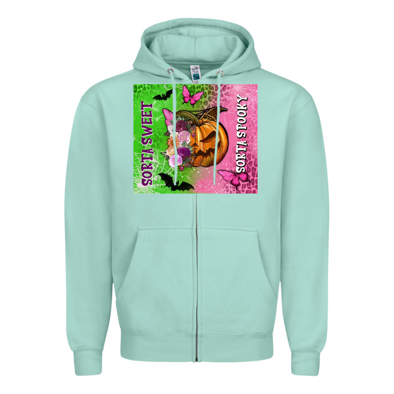 Sorta Sweet Sorta Spooky Zipper Hoodie by NancyCooperArtShop | Teevron