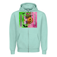 Seafoam Sorta sweet sorta spooky Zipper Hoodie - NancyCooperArtShop
