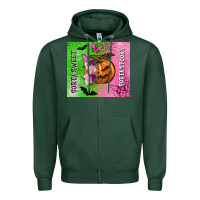 Sports Green Sorta sweet sorta spooky Zipper Hoodie - NancyCooperArtShop