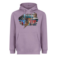 Lavender Police wife lightning bolt 4th of july Heavyweight Hoodie - HowdyJamesFarm