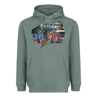 Sage Police wife lightning bolt 4th of july Heavyweight Hoodie - HowdyJamesFarm