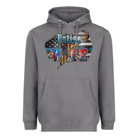 Storm Police wife lightning bolt 4th of july Heavyweight Hoodie - HowdyJamesFarm