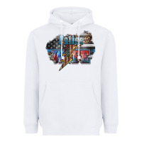 White Police wife lightning bolt 4th of july Heavyweight Hoodie - HowdyJamesFarm