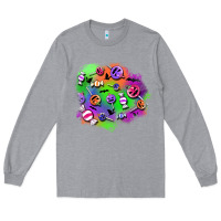 Heather Grey halloween candy patches Long Sleeve Tee - BundleAndBundleShop