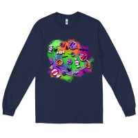 Navy halloween candy patches Long Sleeve Tee - BundleAndBundleShop