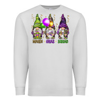 Dove Grey Mardi Gras squad with gnomies Premium Sweatshirt - HowdyJamesFarm