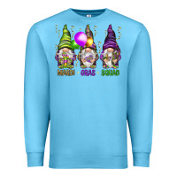 Ocean Blue Mardi Gras squad with gnomies Premium Sweatshirt - HowdyJamesFarm