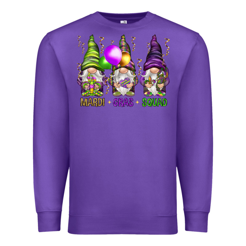 Mardi Gras Squad With Gnomies Premium Sweatshirt by HowdyJamesFarm | Teevron