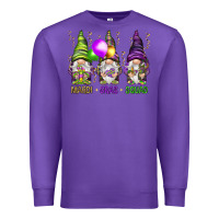 Purple Mardi Gras squad with gnomies Premium Sweatshirt - HowdyJamesFarm