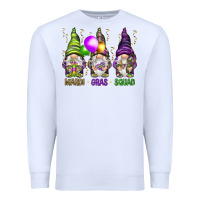 White Mardi Gras squad with gnomies Premium Sweatshirt - HowdyJamesFarm