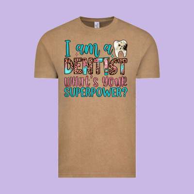 I Am A Dentist What's Your Superpower Vintage Tee Designed By Jahusdesignshop