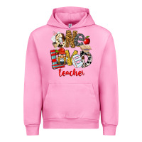 Fuchsia Pink One Loved Teacher Urban Hoodie - FaDigitalArtStudio