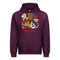 Mauve Wine One Loved Teacher Urban Hoodie - FaDigitalArtStudio