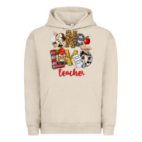 Pigment French Oak One Loved Teacher Urban Hoodie - FaDigitalArtStudio