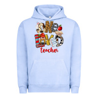 Pigment Grape Ice One Loved Teacher Urban Hoodie - FaDigitalArtStudio