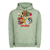 Pigment Oil Green One Loved Teacher Urban Hoodie - FaDigitalArtStudio