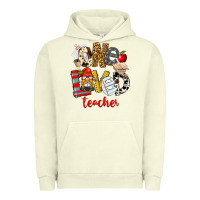 Pigment Pistachio One Loved Teacher Urban Hoodie - FaDigitalArtStudio