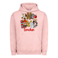 Pigment Salmon One Loved Teacher Urban Hoodie - FaDigitalArtStudio