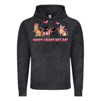 Vintage Black happy valentines day cats Vintage Hoodie - MaliasSmallBusiness