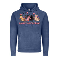 Vintage Denim happy valentines day cats Vintage Hoodie - MaliasSmallBusiness