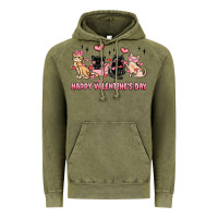 Vintage Olive happy valentines day cats Vintage Hoodie - MaliasSmallBusiness