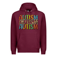 Burgundy western autism Premium Hoodie - CowGirlArtShop