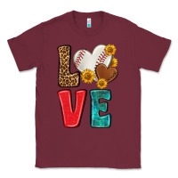 Burgundy western love baseball Classic Tee - NancyCooperArtShop
