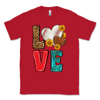 Red western love baseball Classic Tee - NancyCooperArtShop