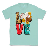 Seafoam western love baseball Classic Tee - NancyCooperArtShop