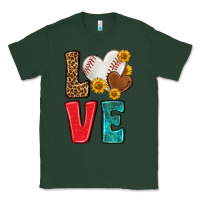 Sports Green western love baseball Classic Tee - NancyCooperArtShop