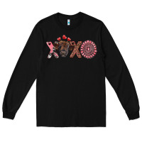 Black xoxo calf and gemstone Long Sleeve Tee - RanaPortraitStore