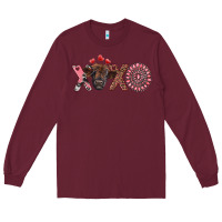 Burgundy xoxo calf and gemstone Long Sleeve Tee - RanaPortraitStore