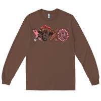 Chestnut xoxo calf and gemstone Long Sleeve Tee - RanaPortraitStore