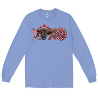 Colony Blue xoxo calf and gemstone Long Sleeve Tee - RanaPortraitStore