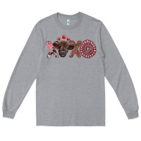 Heather Grey xoxo calf and gemstone Long Sleeve Tee - RanaPortraitStore