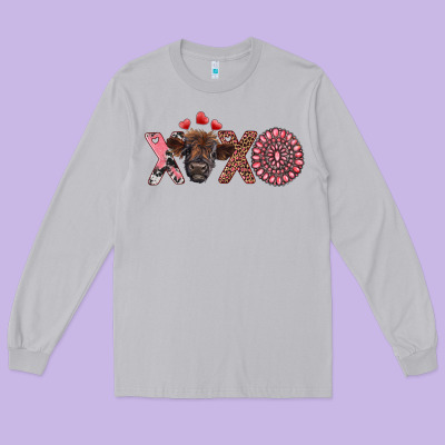 Xoxo Calf And Gemstone Long Sleeve Tee Designed By Ranaportraitstore