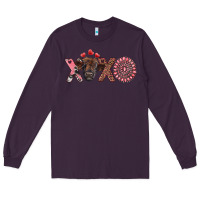 Plum xoxo calf and gemstone Long Sleeve Tee - RanaPortraitStore