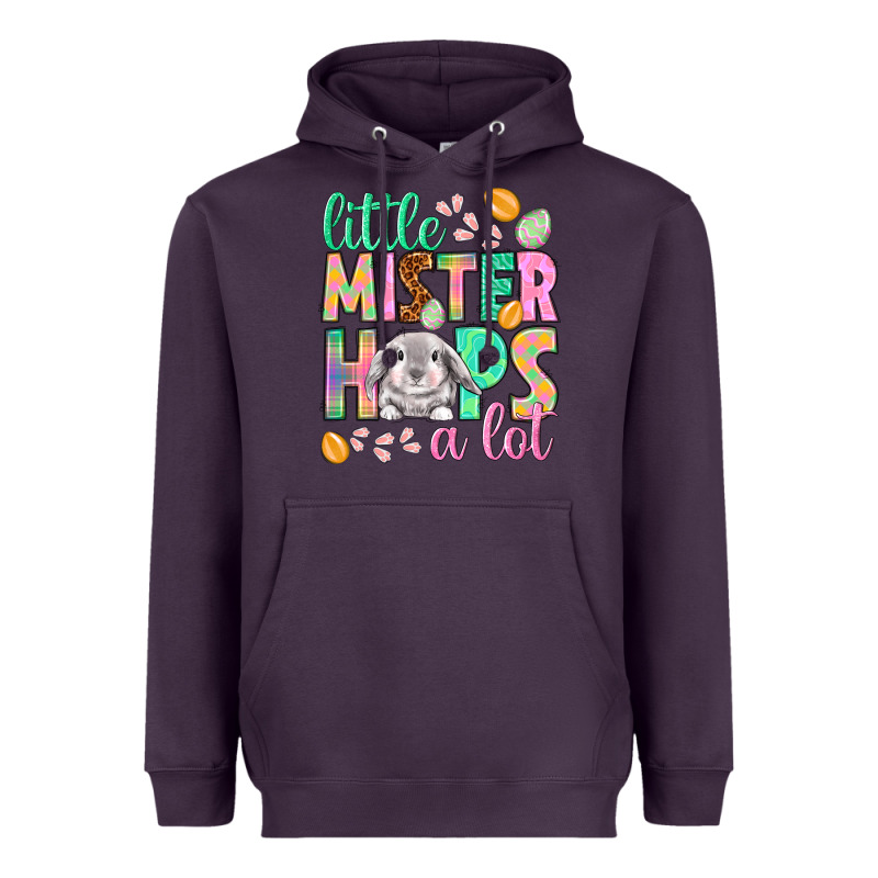 Little Mister Hops A Lot Easter Day Heavyweight Hoodie by HowdyJamesFarm | Teevron