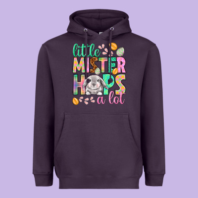 Little Mister Hops A Lot Easter Day Heavyweight Hoodie Designed By Howdyjamesfarm