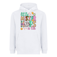 White Little mister hops a lot Easter Day Heavyweight Hoodie - HowdyJamesFarm