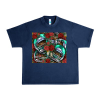 Floral American Football  Helmet Urban Heavy Tee | Teevron