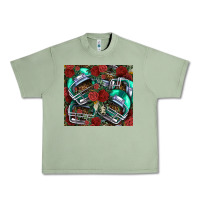 Oil Green floral american football  helmet Urban Heavy Tee - NancyCooperArtShop