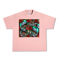 Salmon floral american football  helmet Urban Heavy Tee - NancyCooperArtShop