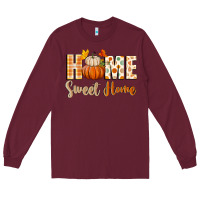 Burgundy home sweet home Long Sleeve Tee - BundleAndBundleShop