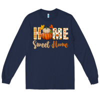 Navy home sweet home Long Sleeve Tee - BundleAndBundleShop