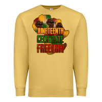 Antique Gold Juneteenth celebrate freedom Premium Sweatshirt - HowdyJamesFarm