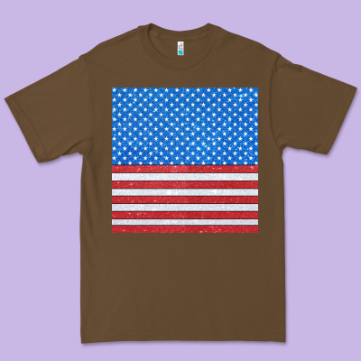Glitter 4th Of July Seamless Pattern Premium Tee Designed By Bundleandbundleshop